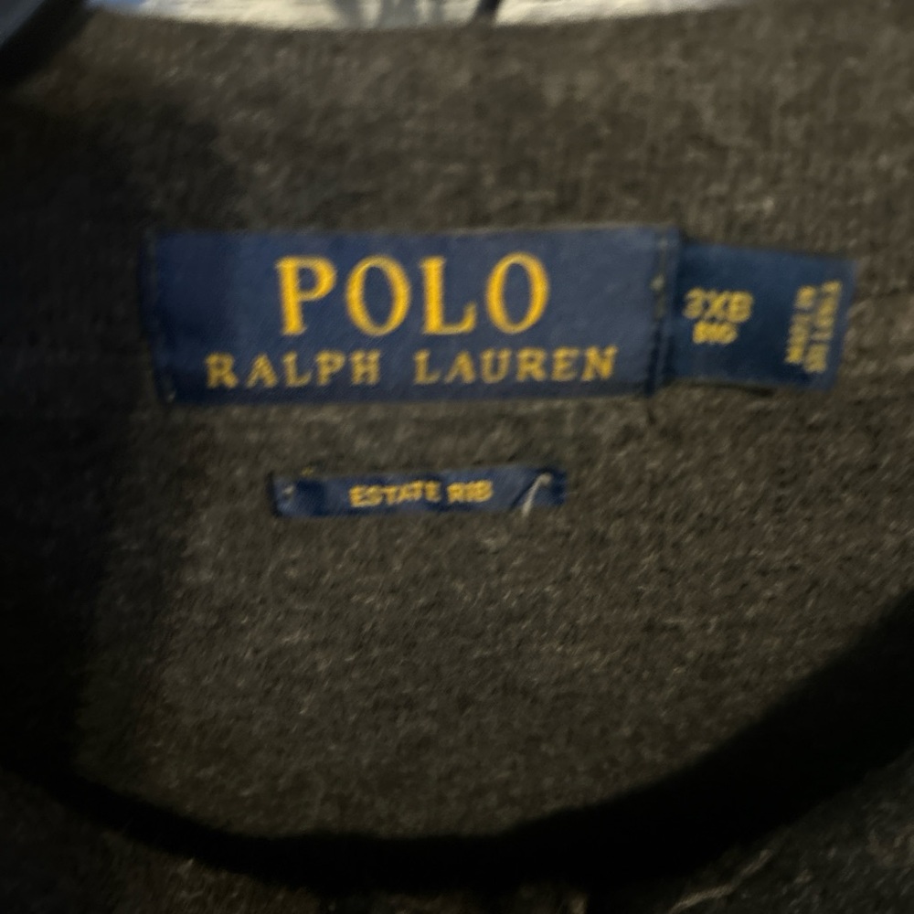 Polo by Ralph Lauren Men's Charcoal Zip-Up Sweater - Picture 2 of 5